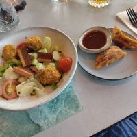 Gyoza & salad at Rozey in Amersfoort