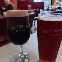 Vegan beers on tap at Westerham Brewery Tap Room & Shop in Westerham