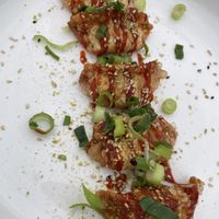 Korean dumplings with kimchi   at Gourmet Market in Tilburg