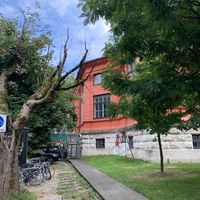The outside from the back (where the river path is)   at Tula Bistro in Salzburg