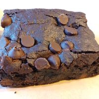 Jet black brownie- a chocoholic dream! at Vegan Pastry Lab in Englewood