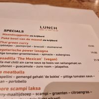 One vegan option at NOMAD in Bruges