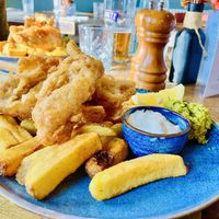 So pleased St Austell brewery is keeping banana blossom on the menu in Lyme Regis…it is so good and such a treat…was in  Paidstow SAB and not on their menu!   at Rock Point Inn in Lyme Regis