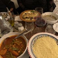 Ordered Kabylifornie couscous and asked for a vegan sauce 😊 My friend had the couscous of the day (made specifically for Berber New Year) #Veganuary at BerbèrHygge in Paris