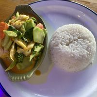 Thai red curry with vegetables   at Sweet Kitchen in Surat Thani