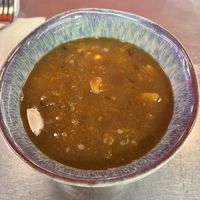 “Tres Hermanas” soup! (I enjoyed listening to the story behind the name of this dish😄  at Plantamientos in Madrid