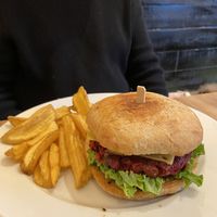 Vegan red / Brown burger 🍔  at Vebu in Aarhus