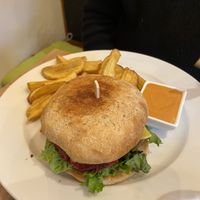 Vegan red / Brown burger 🍔  at Vebu in Aarhus