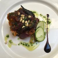 Eggplant starter at La Zucca in Venice