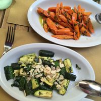 Side dishes : carrots and zucchini at La Zucca in Venice