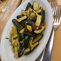 Zucchine con mandorle at La Zucca in Venice