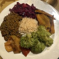 Hearty vegan combo   at La Zucca in Venice