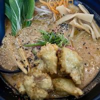 No chicken red curry ramen  at SALT in Hamilton