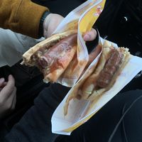 Forgot to take the picture before we started eating. Whoops!   at Pylsuvagninn in Selfoss