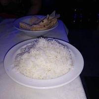 Steamed rice at Addu's Indian Restaurant in Doncaster