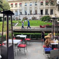 Outdoor eating at Gioia Cocina Botánica in Buenos Aires