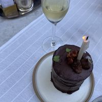 Surprise birthday cake!  at Gioia Cocina Botánica in Buenos Aires