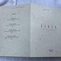 Menu in June 2024  at Gioia Cocina Botánica in Buenos Aires