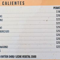 Menu as of December 2022. Page 5 of 8 at Battus Kaffee in La Serena