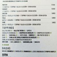 Menu as of December 2022. Page 7 of 8 at Battus Kaffee in La Serena