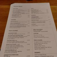 Vegan Menu at Ego Mediterranean in Lichfield