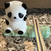 Cute chopstick holder.  at Ramen Bambu in Lisbon