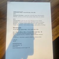 Menu page 2  at Soluna Cafe in Jackson