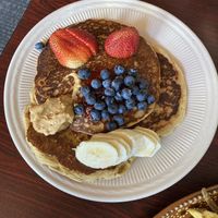 Blueberry pancakes (yum!)  at Soluna Cafe in Jackson