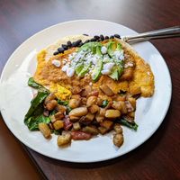 Huevos (chickpea). at Soluna Cafe in Jackson