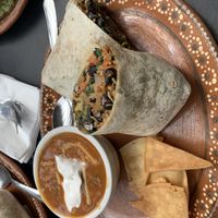 Sol burrito with chili  at Soluna Cafe in Jackson