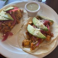 Buffalo cauliflower tacos!  at Soluna Cafe in Jackson
