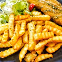 The fries at Makan Vegan - 斋这里 in Central Singapore