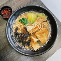 Fish soup ramen  at Makan Vegan - 斋这里 in Central Singapore