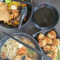 Bak Chor Mee, Fish Soup Bee Hoon, Fried Wanton at Makan Vegan - 斋这里 in Central Singapore
