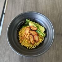 Dry wonton noodles  at Makan Vegan - 斋这里 in Central Singapore