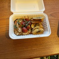 Vegan Cashew ricotta with bread  at The Attic Bar & Stage in Calgary