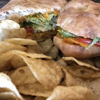 vegan grilled cheese with lettuce, tomato, and avocado added  at Top Out Café in Indianapolis