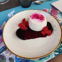 Panna cotta at Dhabbu in Brescia