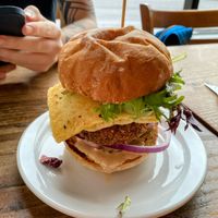 Brunch Burger  at Rabbits Cafe - Killingsworth in Portland