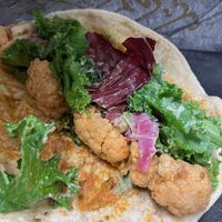 Cauliflower vegan shawarma  at CARVAAN Delicatessen & Beer stop in Tokyo