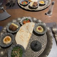 Vegan mezze platters  at CARVAAN Delicatessen & Beer stop in Tokyo