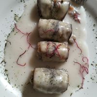 Canelones de berenjena y bechamel vegana. Buenísima 😌 at La Sella in Cartagena