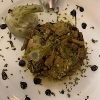 Mesclum de perrochico y alcachofas  at La Sella in Cartagena