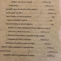 Carta de especialidades  at La Sella in Cartagena