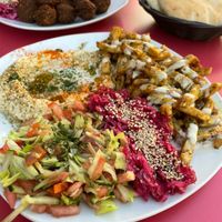 Vegan Shawarma with vegan “chicken"  at El Hummus in Mallorca