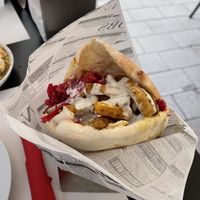 Vegan shawarma pita  at El Hummus in Mallorca