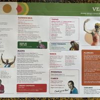 Vegan menu  at Lounges - Panero Lounge in Southsea