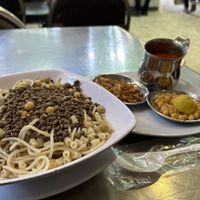 All separate before the waiter mixed it all for me while taking a video( it was my first time)  at Abu Tarek in Cairo