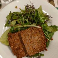 Lentil loaf with salad at Pilvax Restaurant & Wine Bar in Brasov