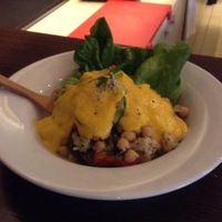 delicious chickpea main at The Beginnings - Skolas in Riga